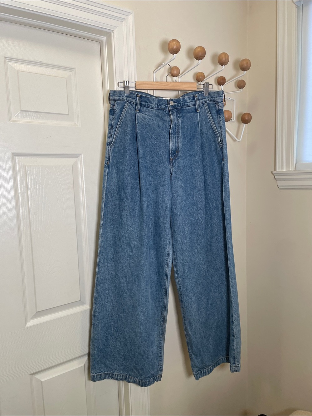 Aritzia - Agolde - Ellis Mi Rise Wide Leg Denim Jeans - Blue - 29